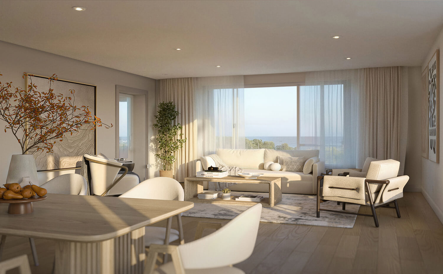 Spacious Living & Dining Area